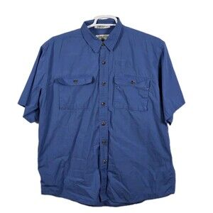 Orvis Men's Large Blue Vented Long Sleeve Button Up‎ Fishing Shirt